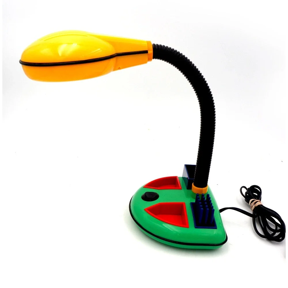 Vtg 80s Rabbit Tanaka Multi-Colored‎ Gooseneck Desk Lamp Memphis Milano Style
